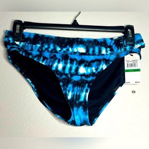 MICHAEL KORS | Swimwear High-Waist Blue Tie-Dye Bottoms NWT